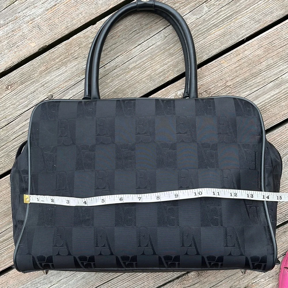 Etienne Aigner Black Monogram Satchel